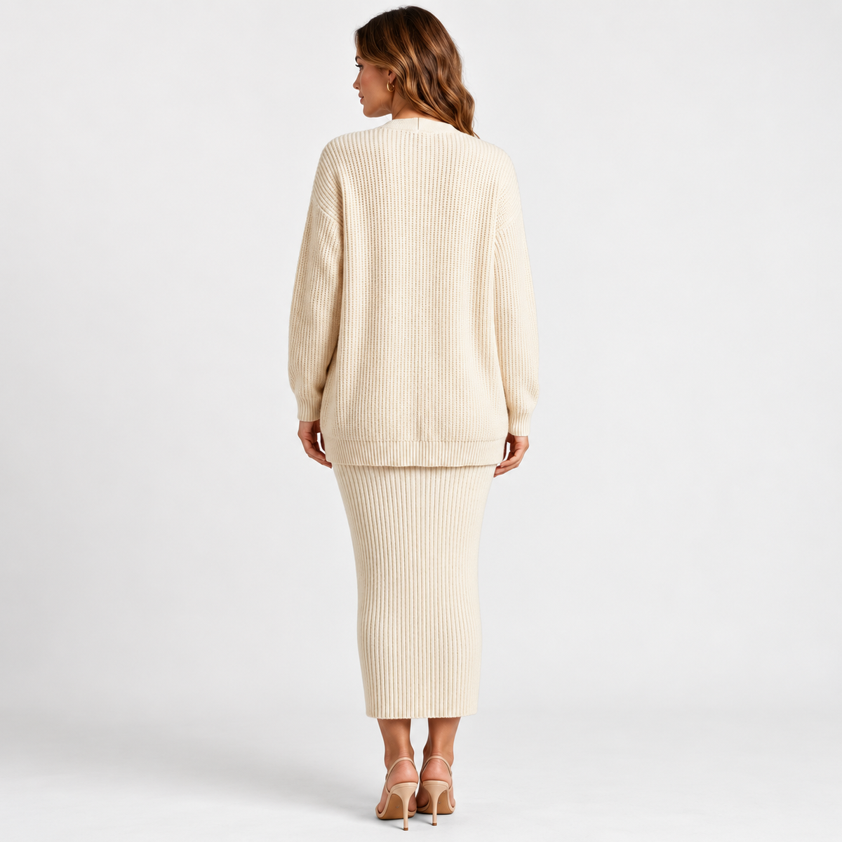 Stephanie  - Ribbed Knit 2-Piece Co-Ord Set
