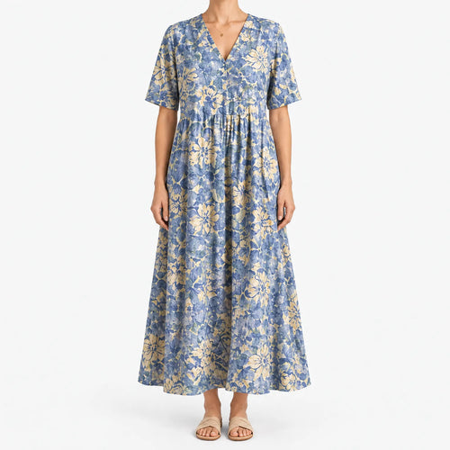 Alicia  - Short Sleeve Midi Dress