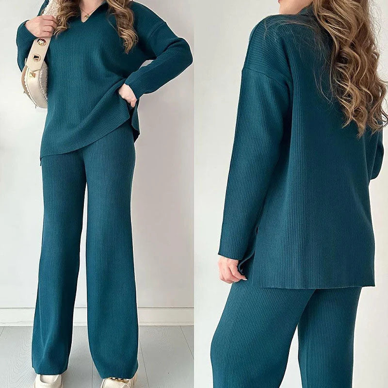 Camille Collection | Two Piece Pants Set with High Waist & Stylish Top | Comfortable Elegance for Any Occasion 6