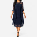 Carole  - Midi Event Dress With Sleeves