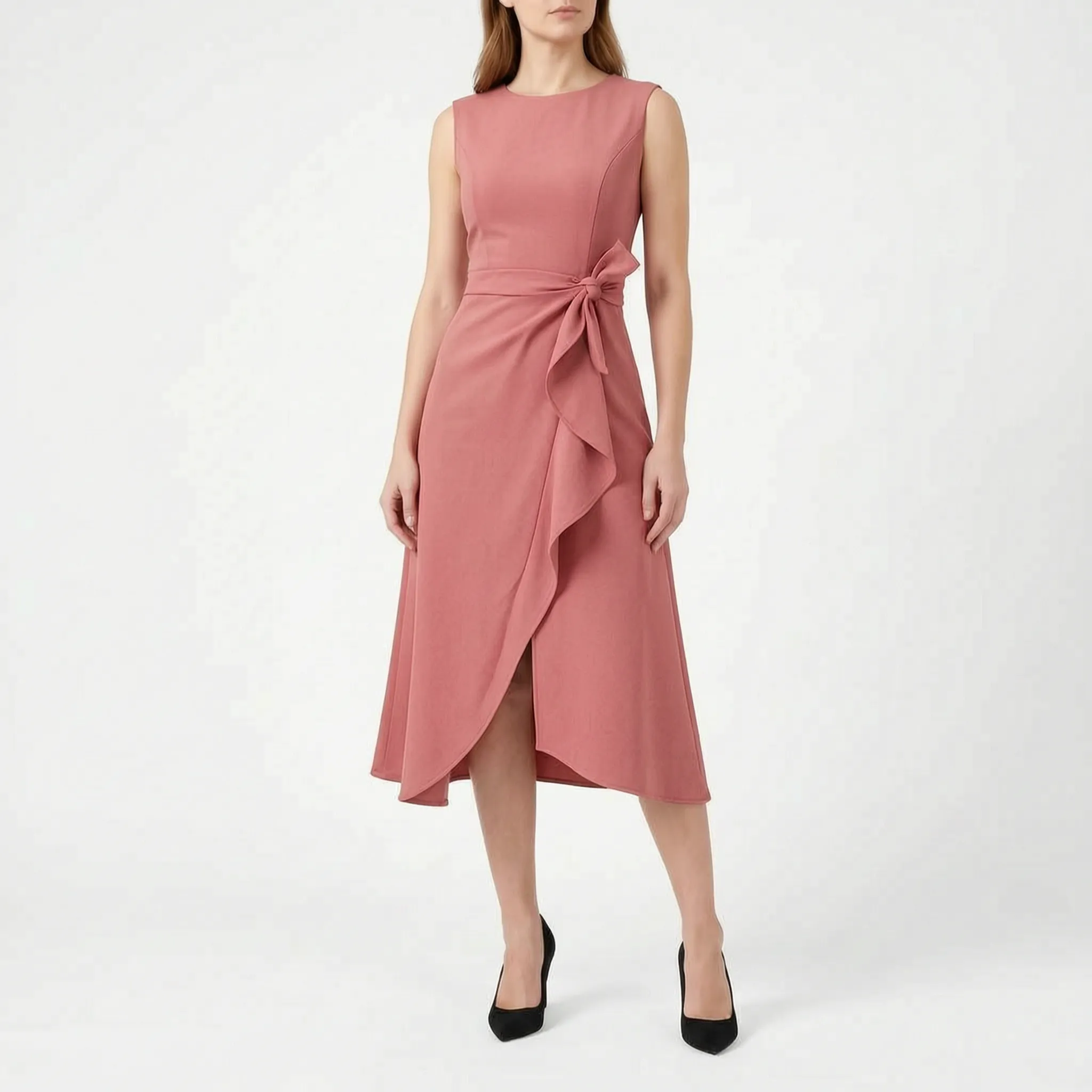 Denise  - Sleeveless Tailored Midi Dress