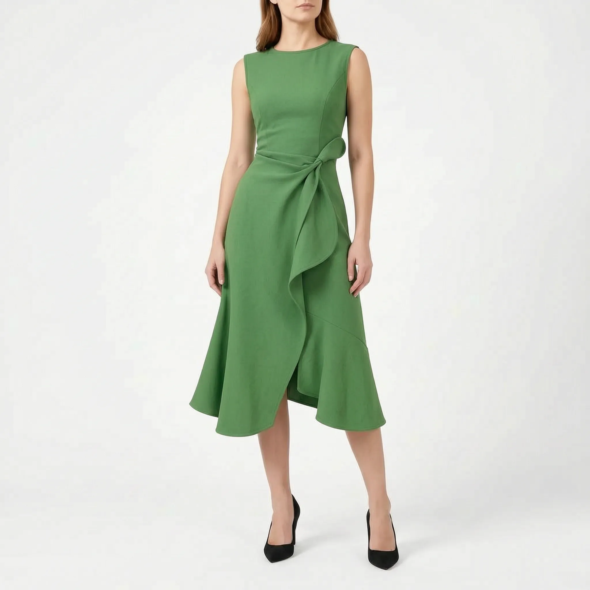 Denise  - Sleeveless Tailored Midi Dress