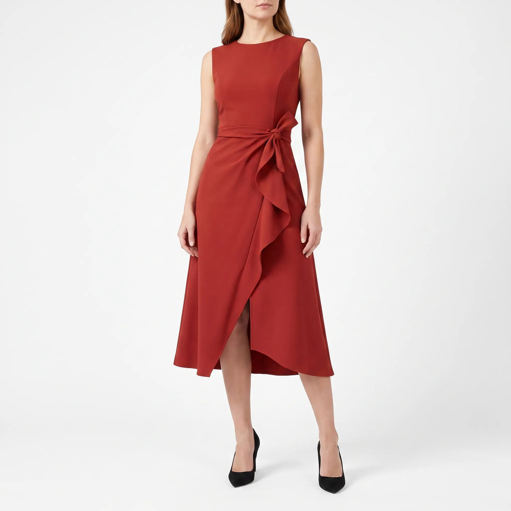 Denise  - Sleeveless Tailored Midi Dress