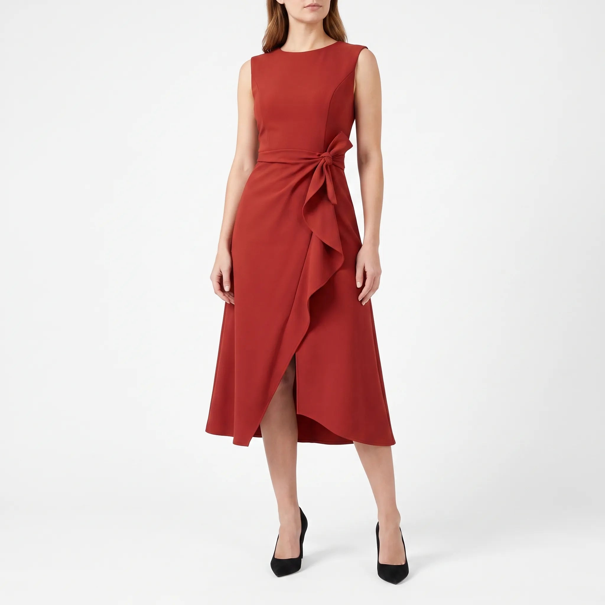 Denise  - Sleeveless Tailored Midi Dress