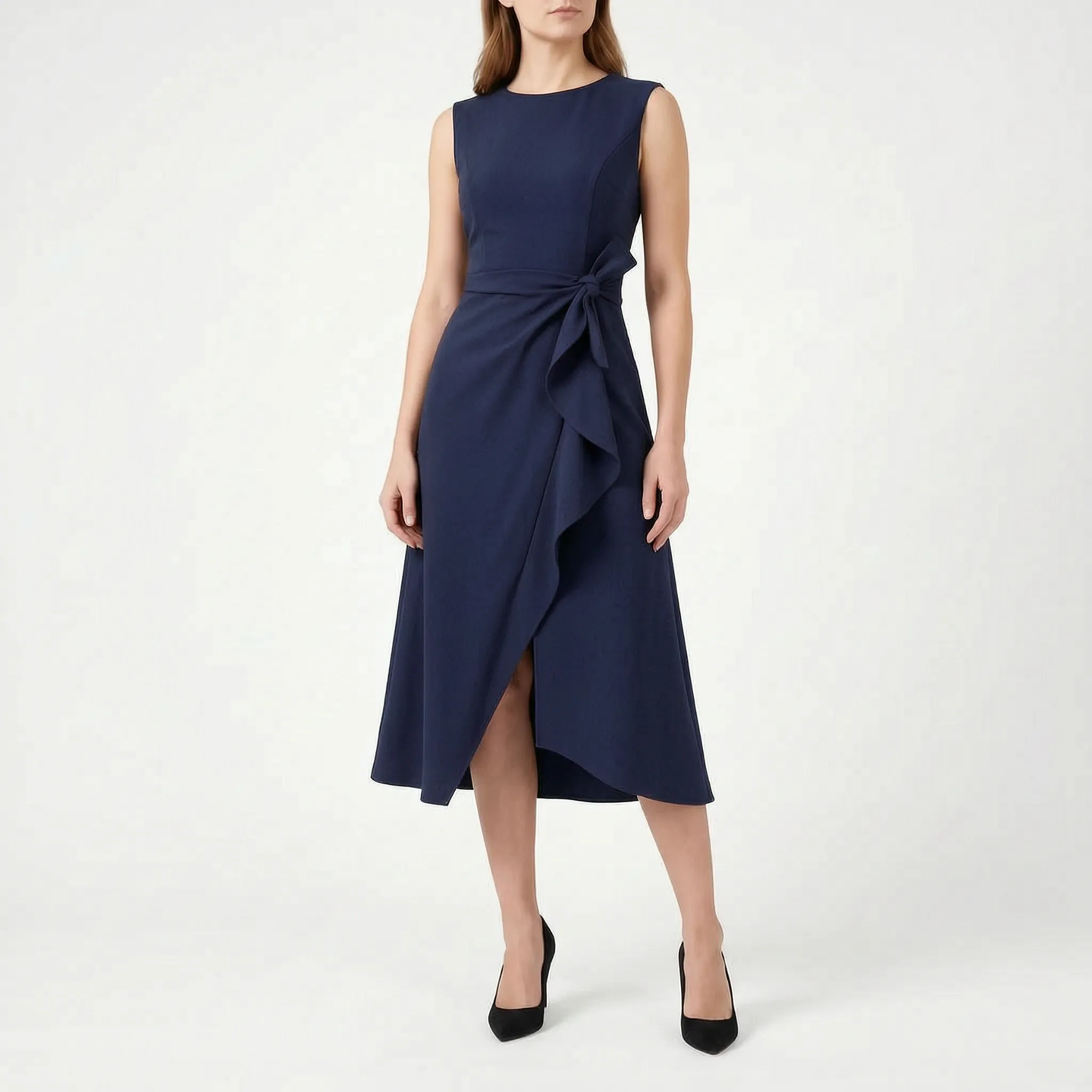 Denise  - Sleeveless Tailored Midi Dress