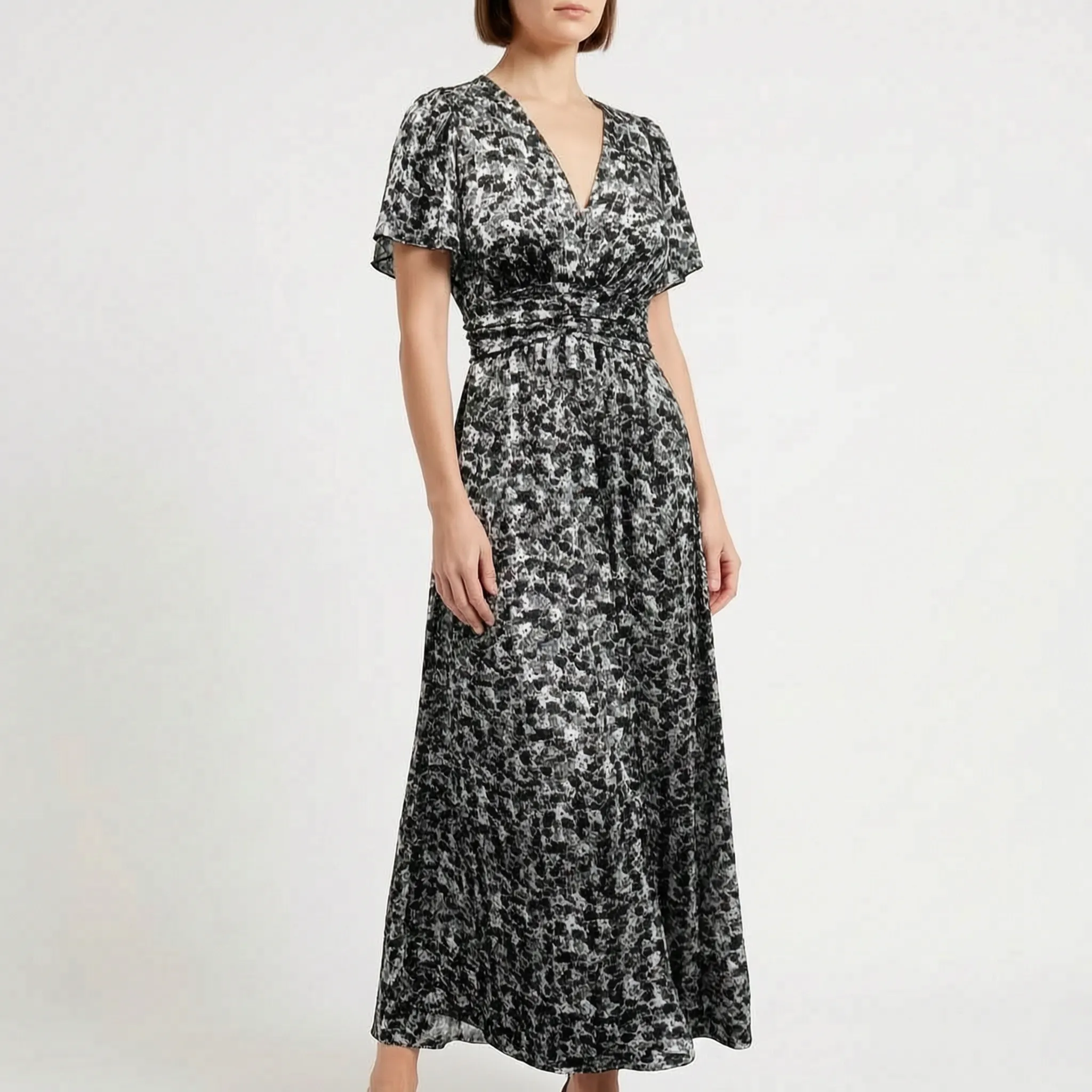 Elsie  - Floral V-Neck Summer Maxi Dress