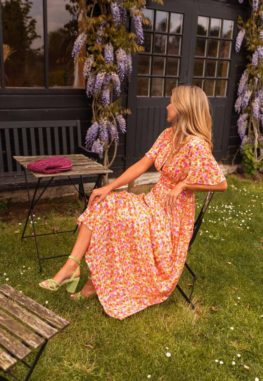 Elsie  - Floral V-Neck Summer Maxi Dress