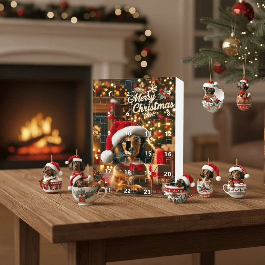 Festive Collection | Dog Advent Calendar with 24 Themed Toys | Durable Design for Holiday Countdown 0