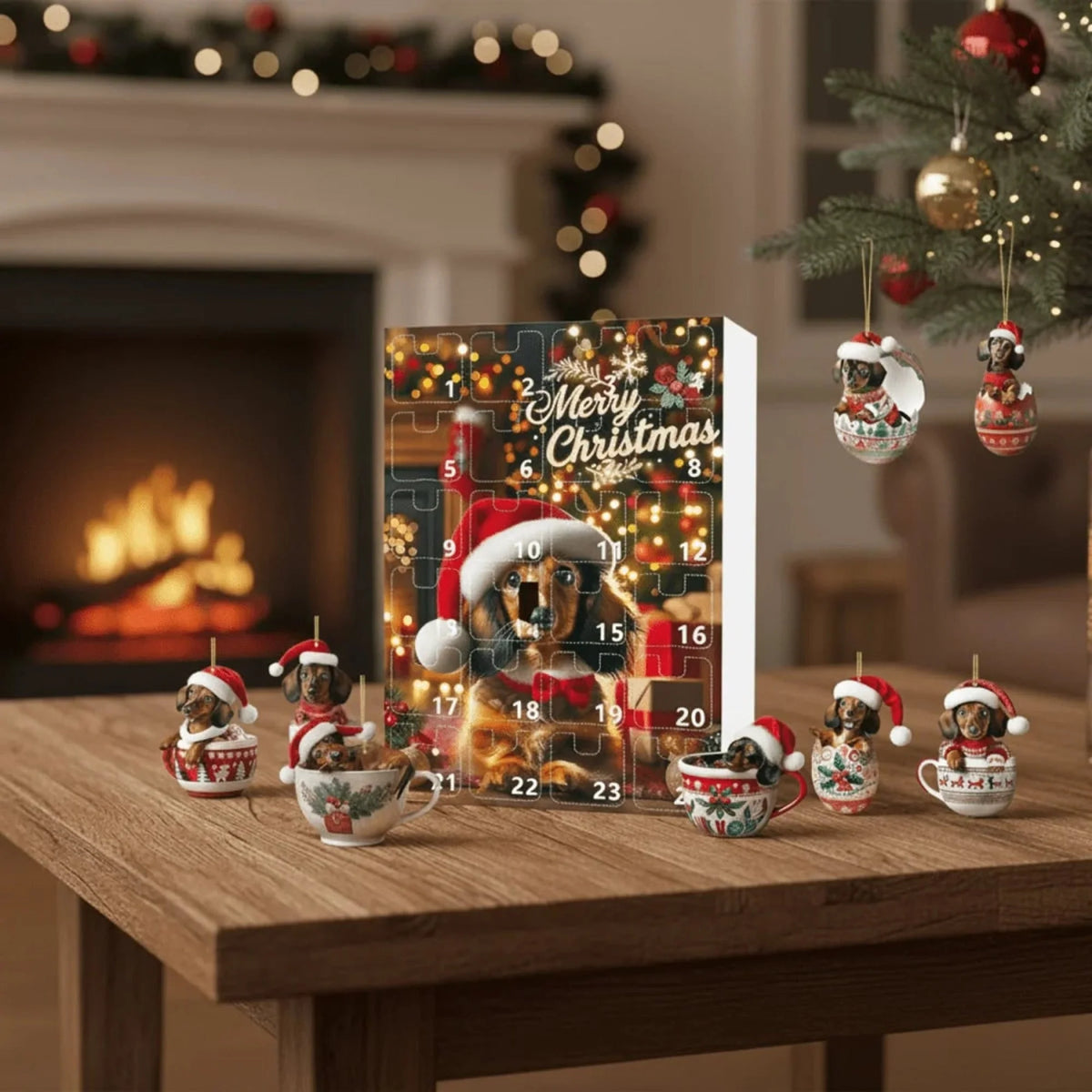 Festive Collection | Dog Advent Calendar with 24 Themed Toys | Durable Design for Holiday Countdown 0