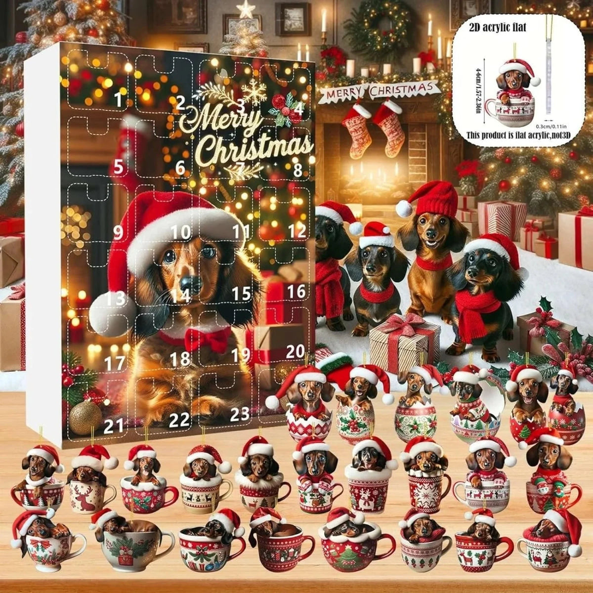 Festive Collection | Dog Advent Calendar with 24 Themed Toys | Durable Design for Holiday Countdown 6