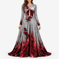 Florence  - Long Sleeve Skeletal Maxi Gown