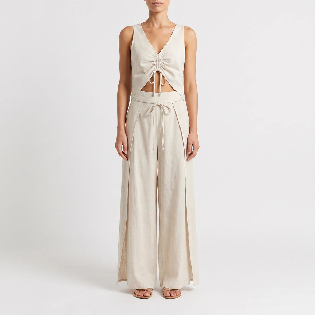 Glenda  - Sleeveless Trouser Co-Ord Set