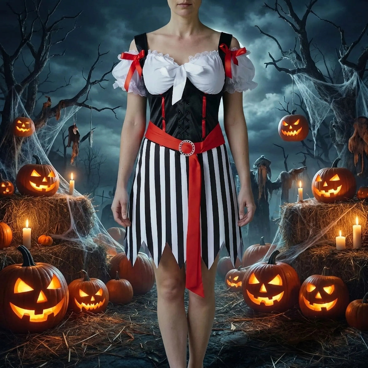 Halloween Corset Style Women Pirate Costume