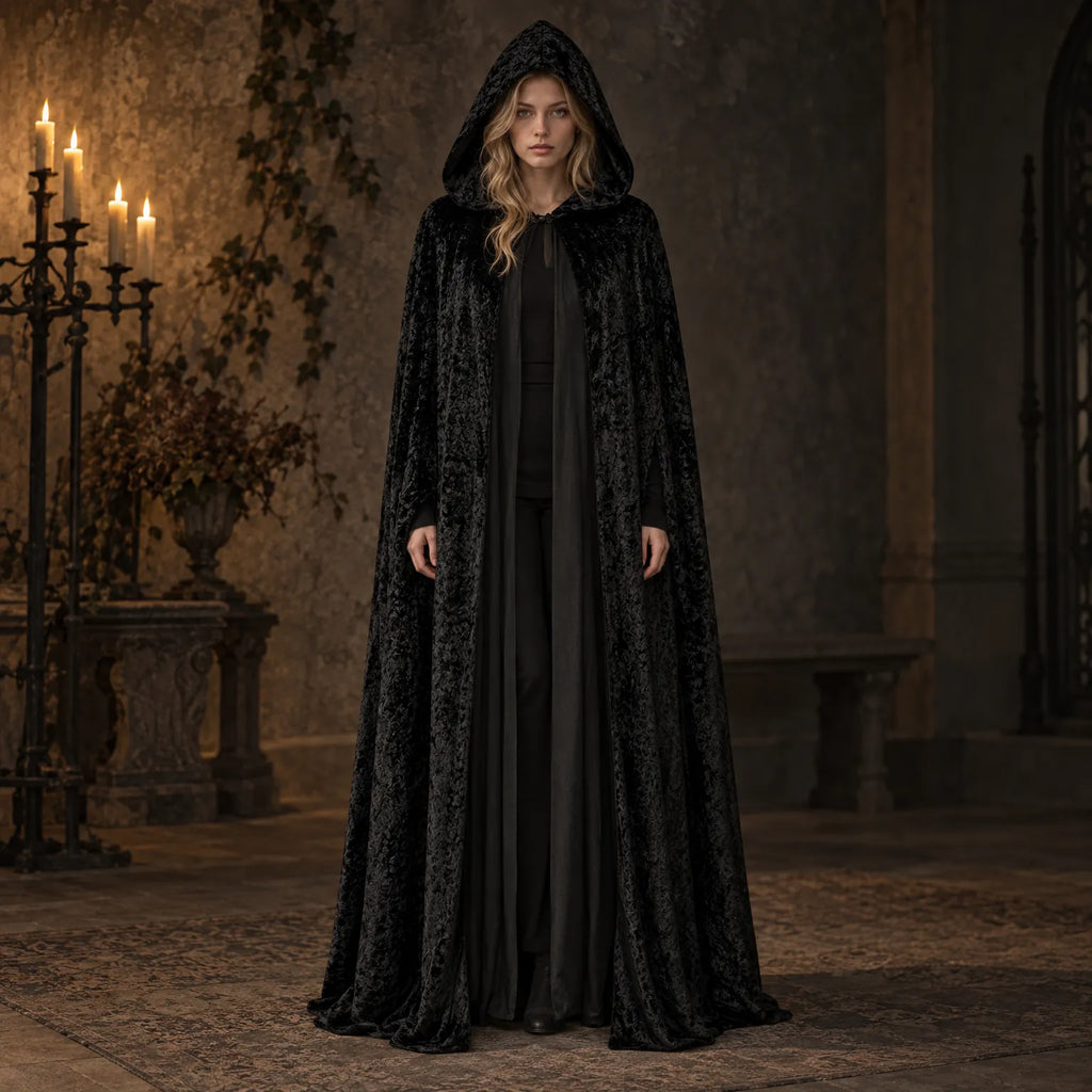 Halloween Full Length Hooded Costume Cape