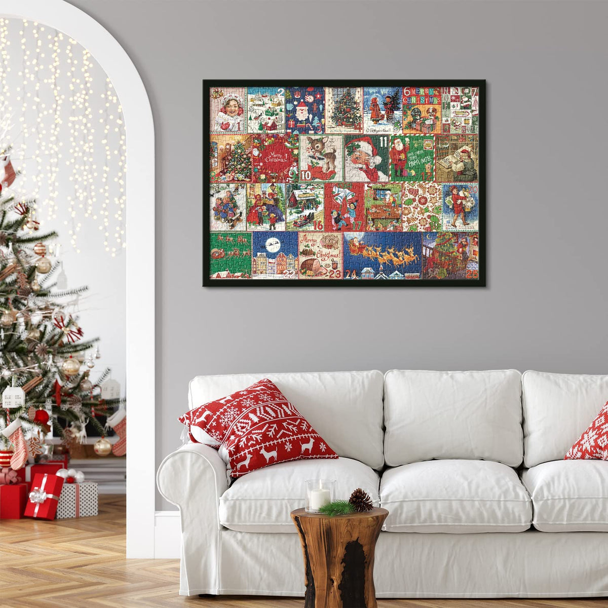 Holiday Collection | 1000-Piece Jigsaw Puzzle with 25-Day Countdown Design | Recyclable Cardboard for Festive Family Fun 2