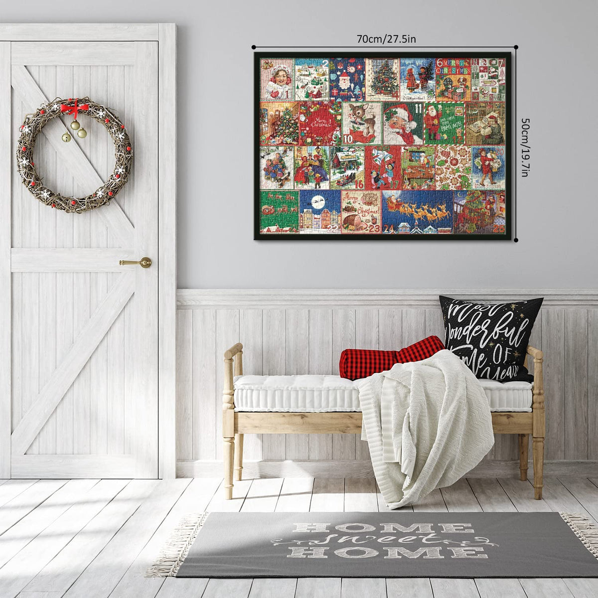 Holiday Collection | 1000-Piece Jigsaw Puzzle with 25-Day Countdown Design | Recyclable Cardboard for Festive Family Fun 3