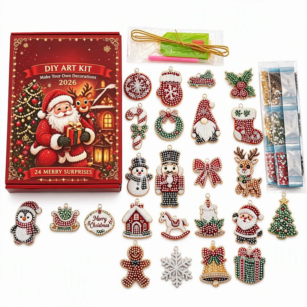 Holiday Craft Collection | DIY Advent Calendar with 24 Acrylic Ornaments | Creative Family Countdown for Festive Decoration 0