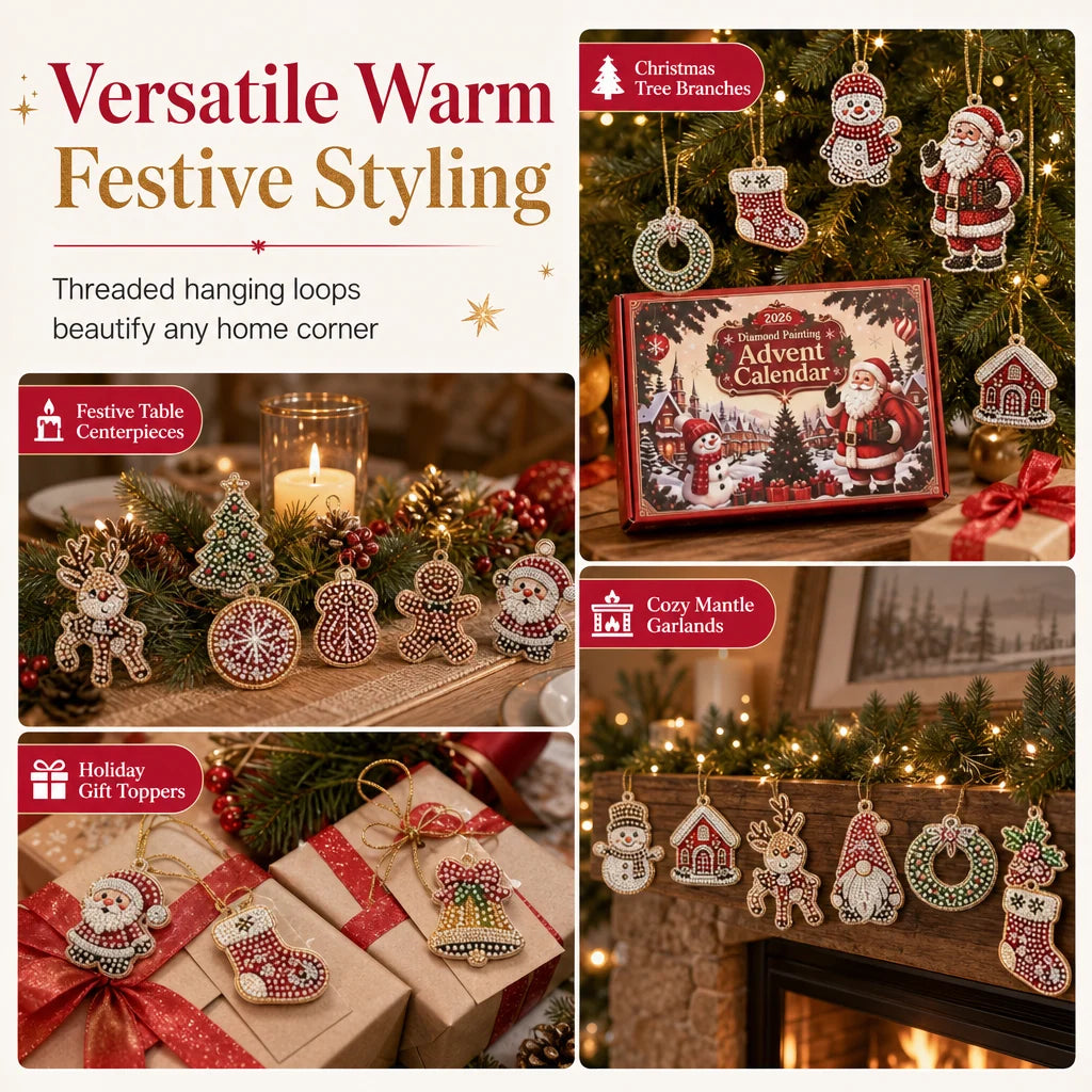 Holiday Craft Collection | DIY Advent Calendar with 24 Acrylic Ornaments | Creative Family Countdown for Festive Decoration 7