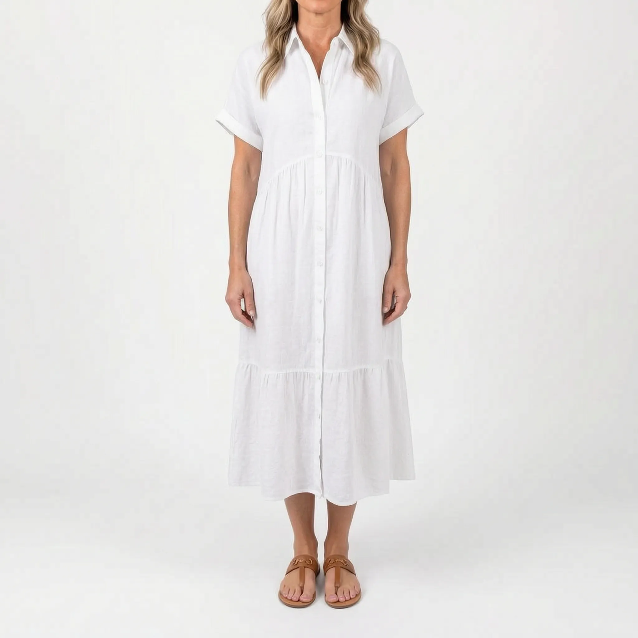 Joanna  - Relaxed Striped Shirt Dress