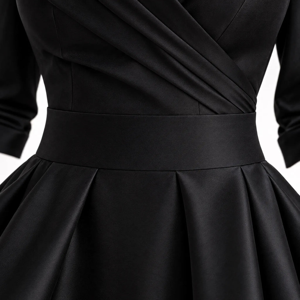 Kara  - Elegant A-Line Midi Dress