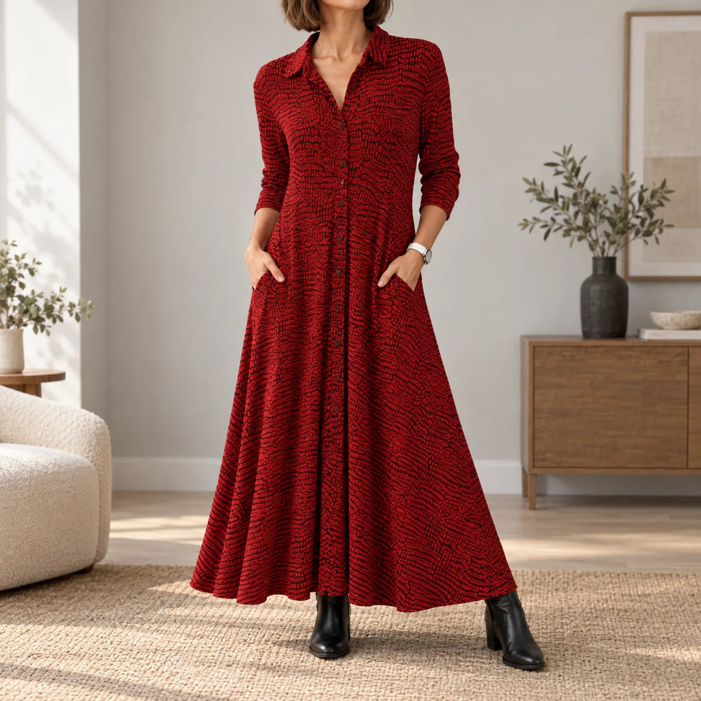 Lindsay  - Printed Midi Dress