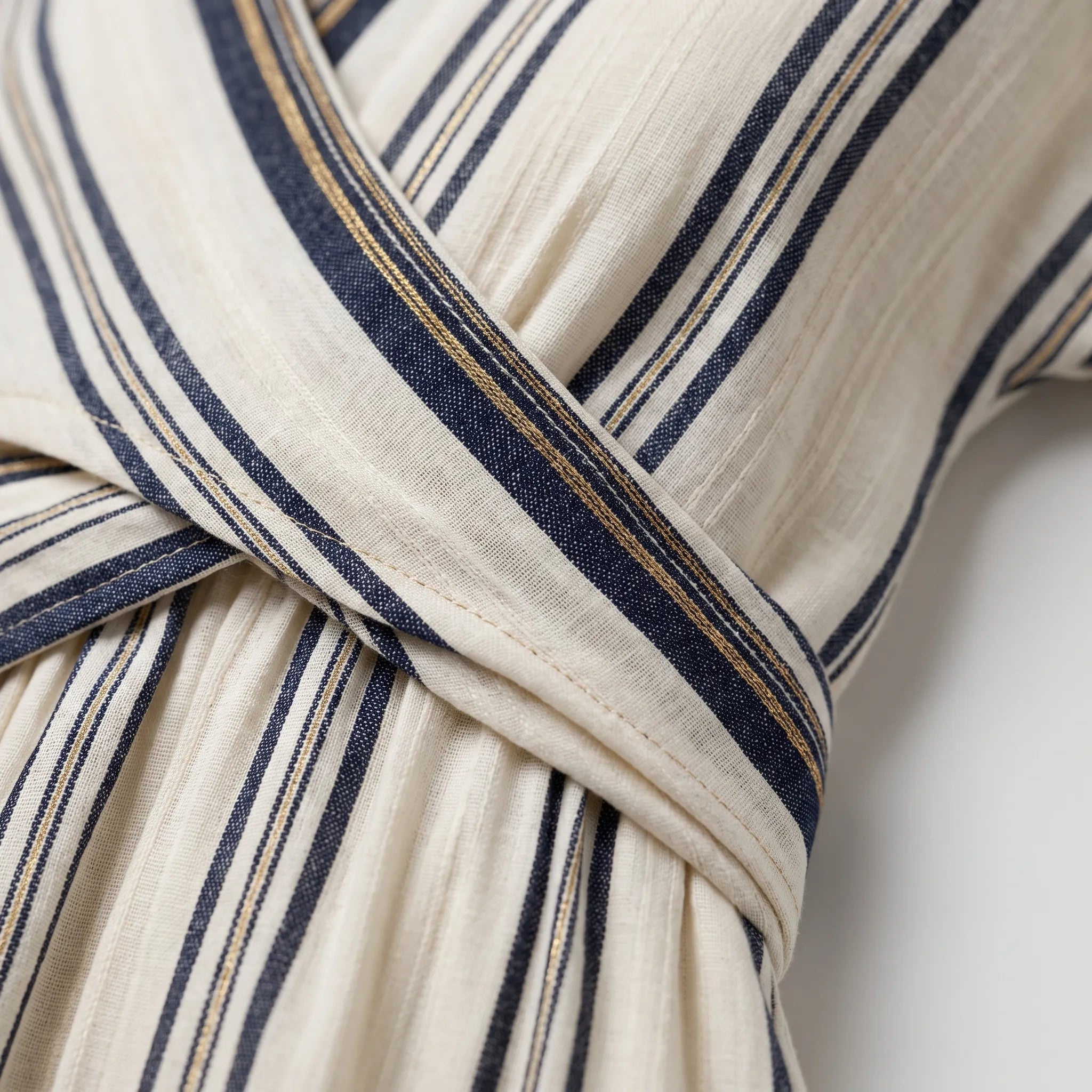Mandy  - Striped V-Neck Casual Midi Dress