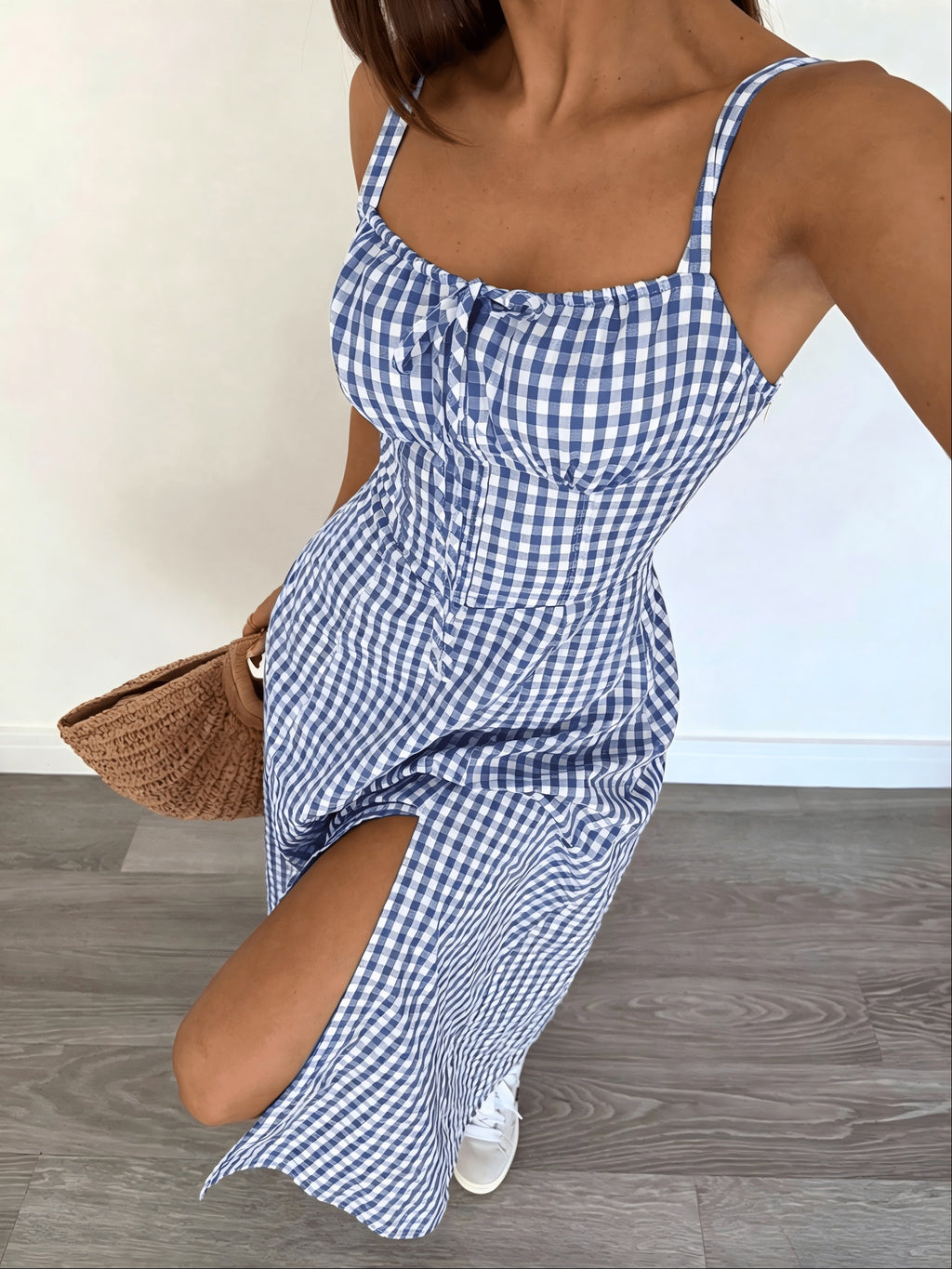 Margaret  - Plaid Ladies Summer Midi Dress