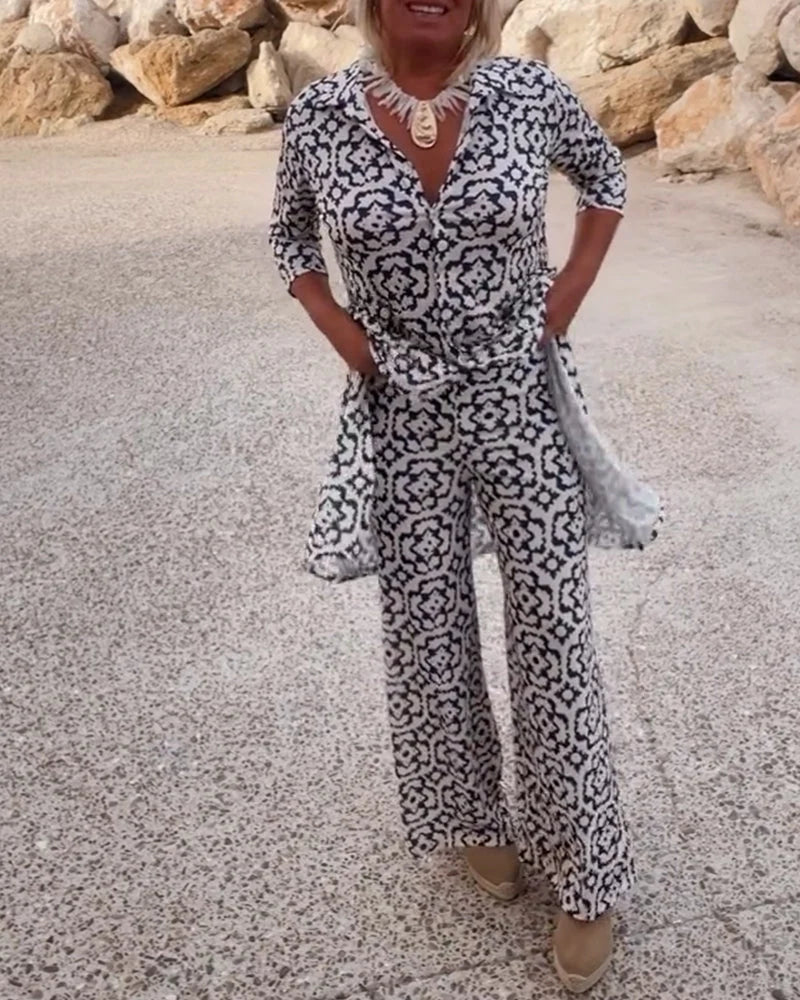 Michelle Collection | Women's Two Piece Set with Relaxed Fit & Printed Design for Everyday Comfort 2