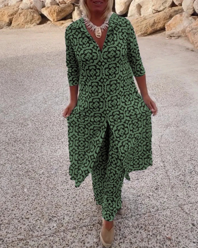 Michelle Collection | Women's Two Piece Set with Relaxed Fit & Printed Design for Everyday Comfort 5