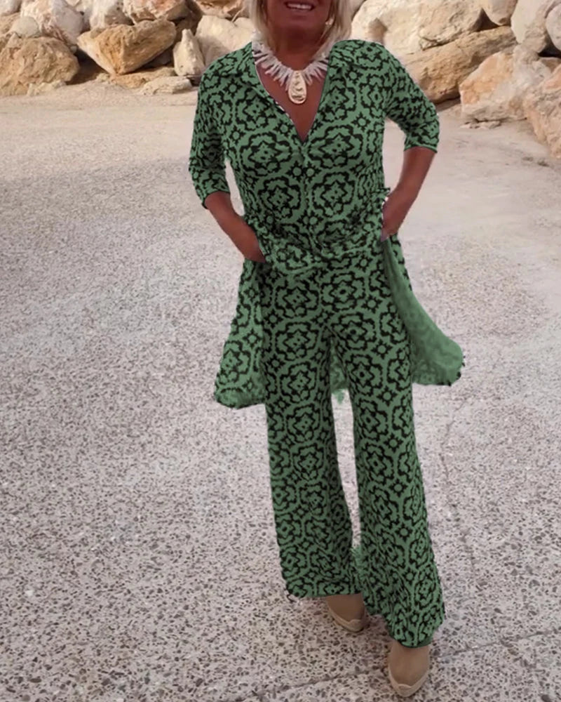 Michelle Collection | Women's Two Piece Set with Relaxed Fit & Printed Design for Everyday Comfort 6