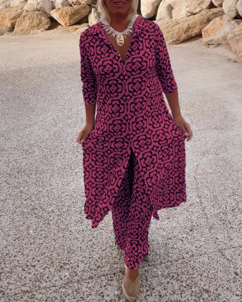 Michelle Collection | Women's Two Piece Set with Relaxed Fit & Printed Design for Everyday Comfort 8