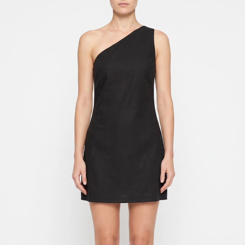 Misty  - Asymmetric One-Shoulder Summer Mini Dress