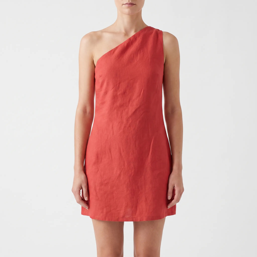 Misty  - Asymmetric One-Shoulder Summer Mini Dress