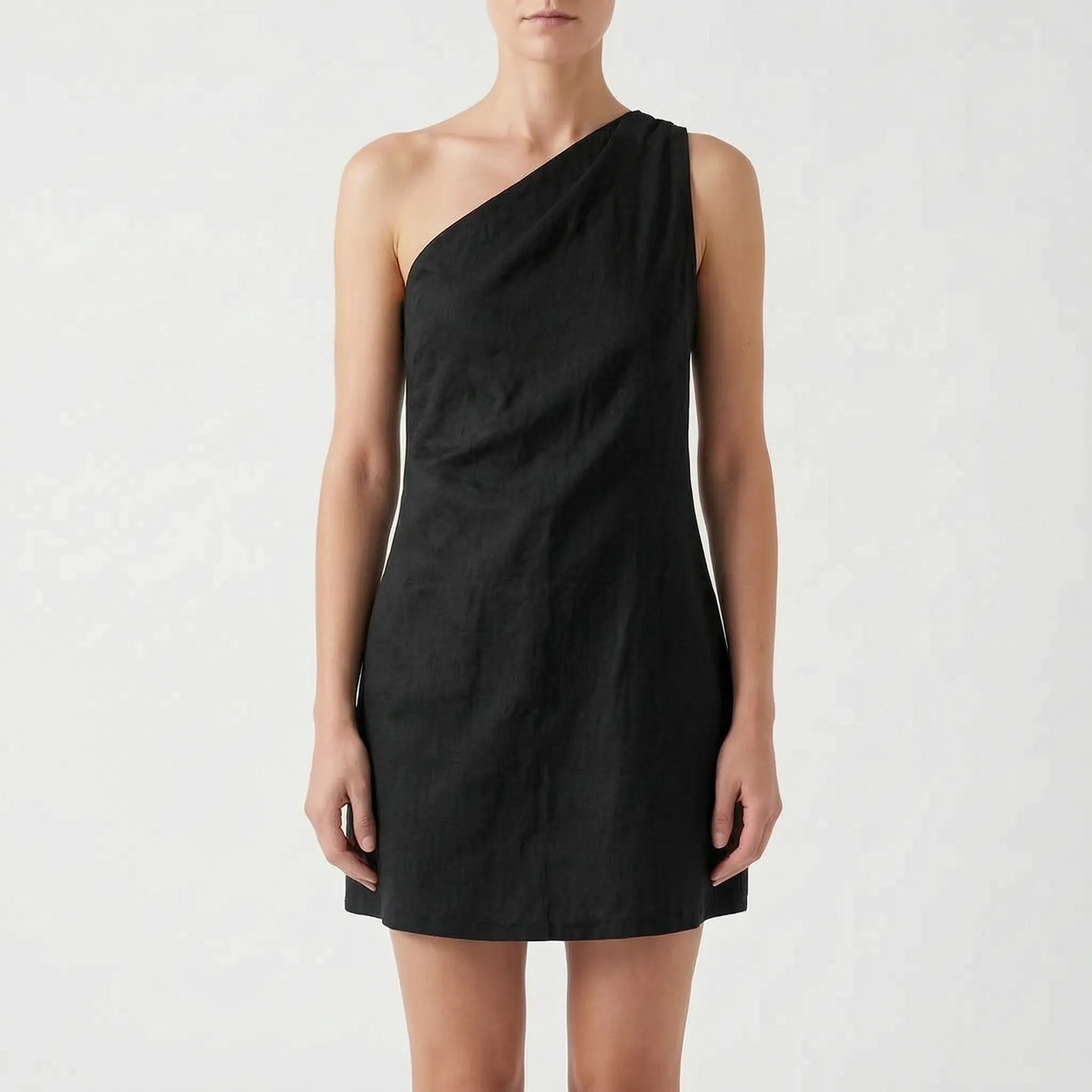 Misty  - Asymmetric One-Shoulder Summer Mini Dress
