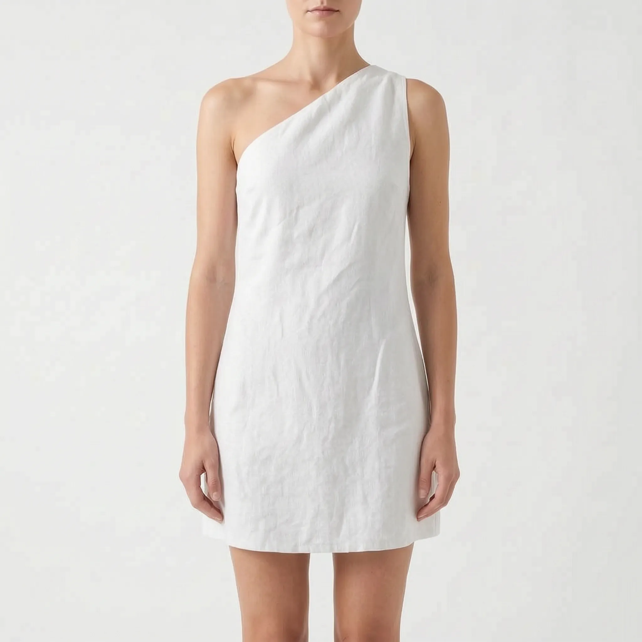 Misty  - Asymmetric One-Shoulder Summer Mini Dress