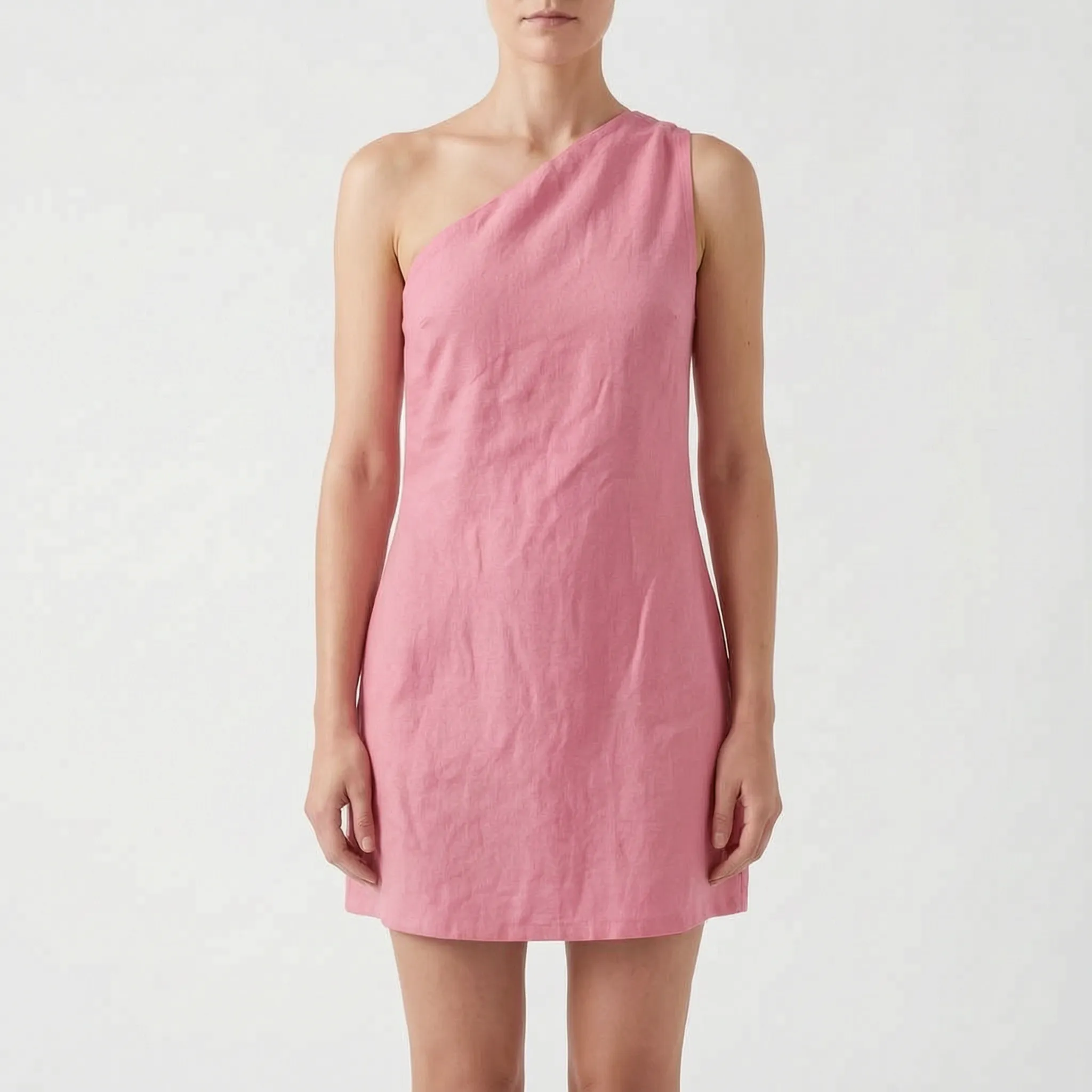 Misty  - Asymmetric One-Shoulder Summer Mini Dress