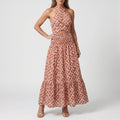 Nichole  - Geometric Pattern Sleeveless Midi Dress