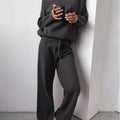 Relaxed Fit | Two Piece Pants Set with Wide Leg Design | Comfortable Matching Top and Trousers Set for Casual Wear 0
