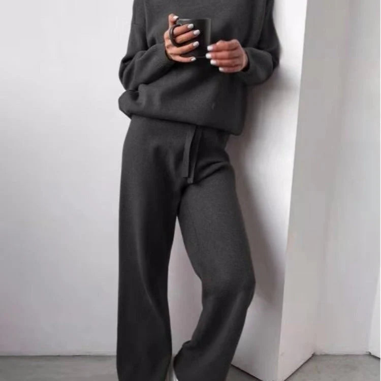 Relaxed Fit | Two Piece Pants Set with Wide Leg Design | Comfortable Matching Top and Trousers Set for Casual Wear 0