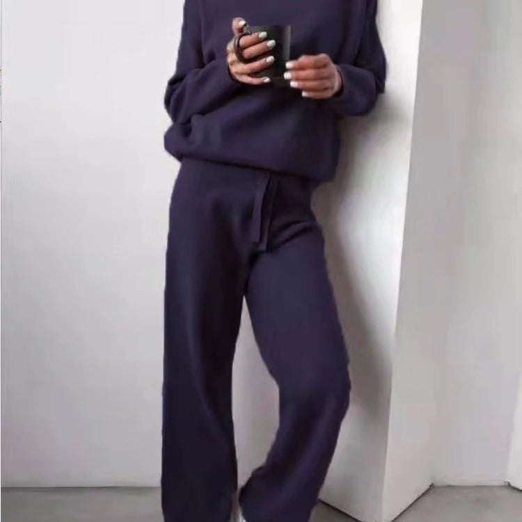 Relaxed Fit | Two Piece Pants Set with Wide Leg Design | Comfortable Matching Top and Trousers Set for Casual Wear 2
