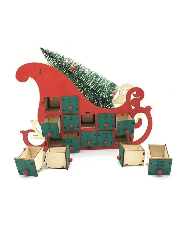 Rustic Collection | Christmas Countdown Calendar with Manual Adjustment | Wooden Holiday Decor for Days Until Christmas 2