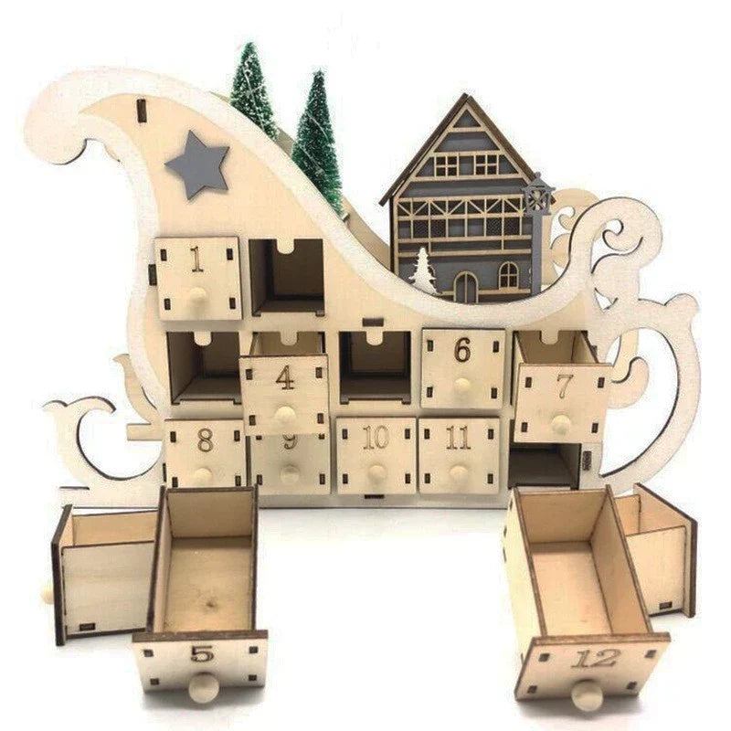 Rustic Collection | Christmas Countdown Calendar with Manual Adjustment | Wooden Holiday Decor for Days Until Christmas 4