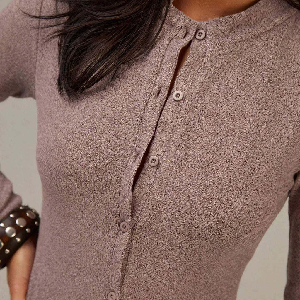 Ruth  - Ribbed Knit Long Sleeve Dress