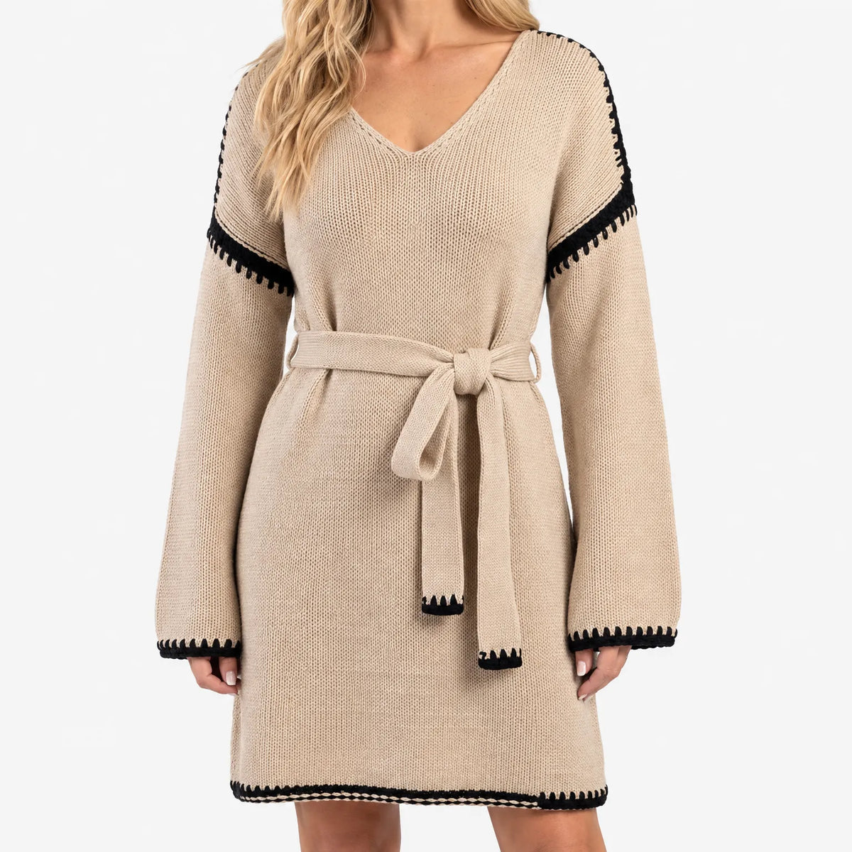 Sandra  - Heavyweight Knitted Winter Jumper Dress