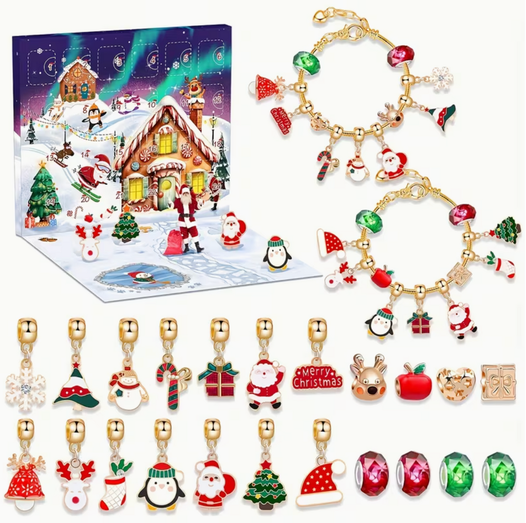 Noelle – 24-Day Christmas Perfect Gift Jewelry Bracelet Making Kit Advent Calendar 2026