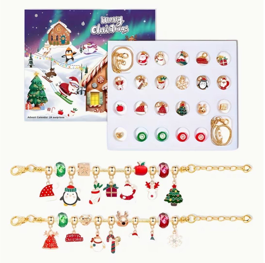 Noelle – 24-Day Christmas Perfect Gift Jewelry Bracelet Making Kit Advent Calendar 2026