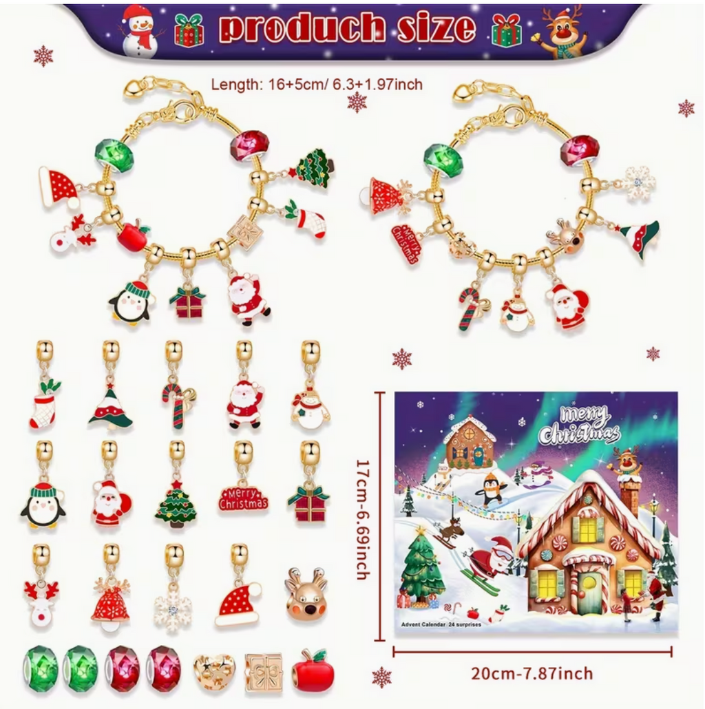 Noelle – 24-Day Christmas Perfect Gift Jewelry Bracelet Making Kit Advent Calendar 2026