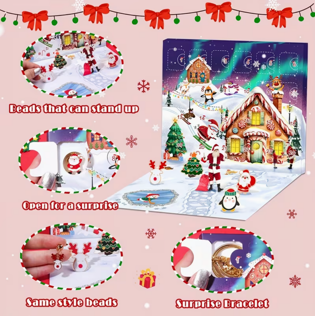 Noelle – 24-Day Christmas Perfect Gift Jewelry Bracelet Making Kit Advent Calendar 2026