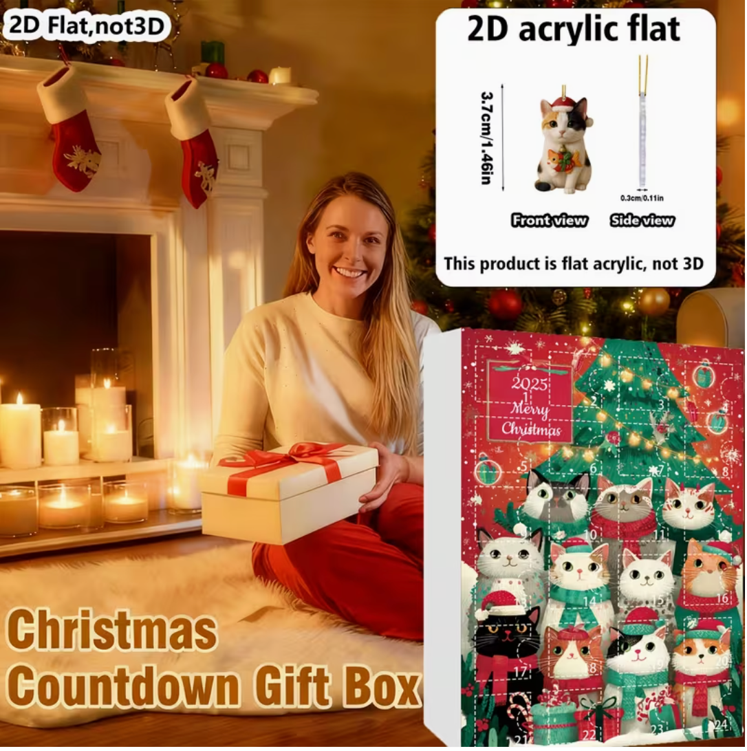 Purrfect Christmas – 24-Day Cat Ornament Advent Calendar