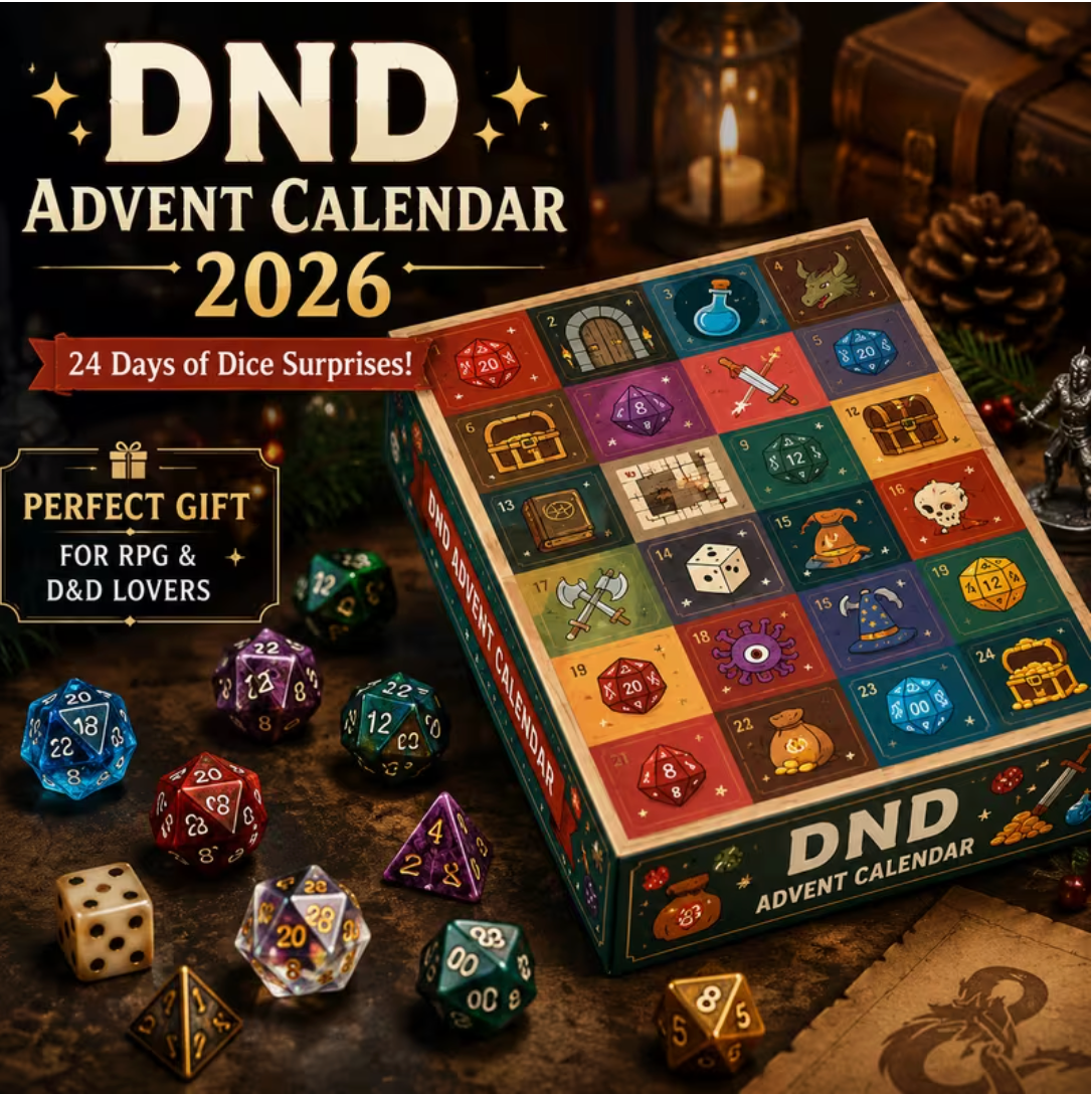 Roll & Reveal – 24-Day Polyhedral Dice Adult Advent Calendar 2026